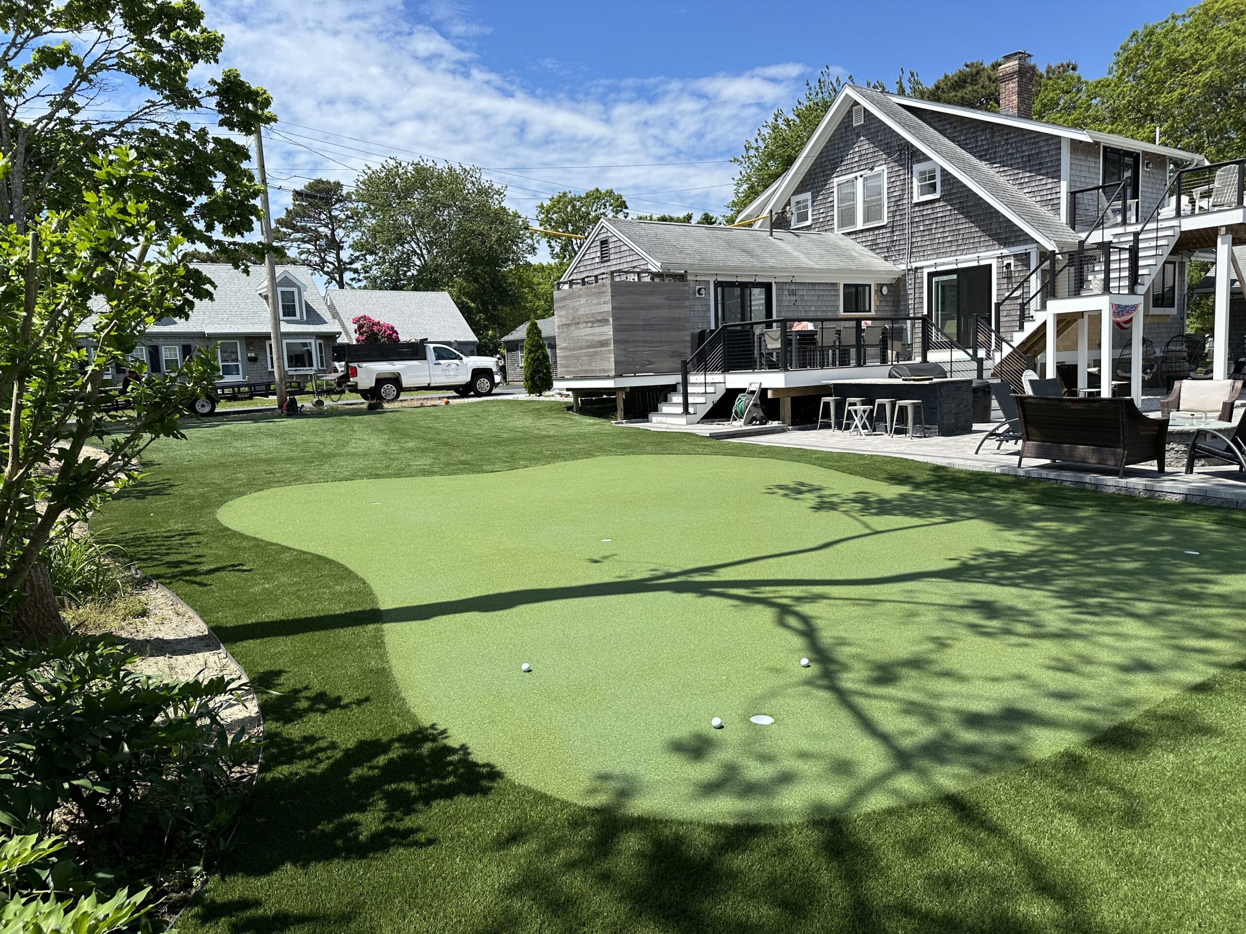 Backyard Putting Green Setup